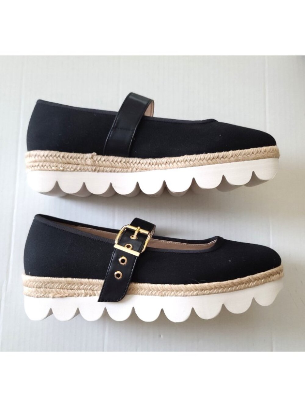 Silent D MIMI Mary Jane Platform Shoes Black US 9.5 EU 41 Canvas Funky NEW - Picture 4 of 10